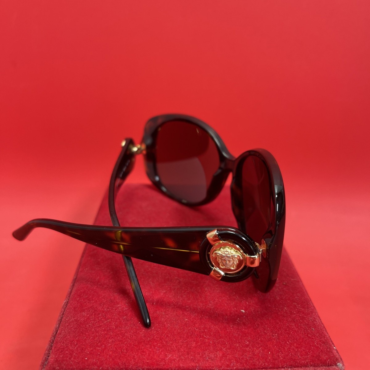 Versace MOD 4221 108/73 Oval Havana Brown Medusa Gold Sunglasses