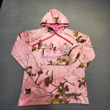 Realtree Hoodie Womens S Pink Camo Pullover Sweatshirt Long Sleeve