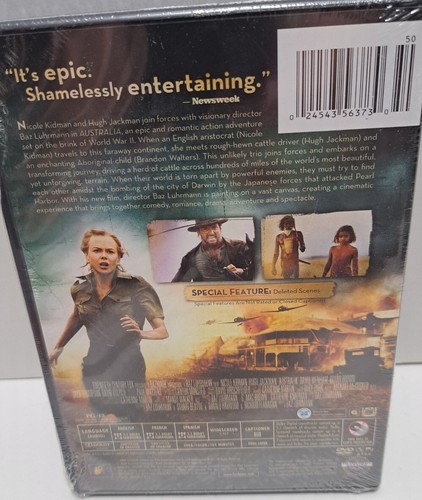 Australia DVD 2008 Romantic Drama Nicole Kidman Hugh Jackman Sealed - Picture 2 of 2