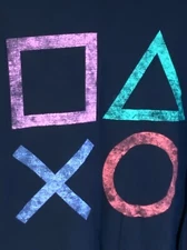 Sony PlayStation Mens Small T Shirt Controller Buttons Graphic Tee Short Sleeve