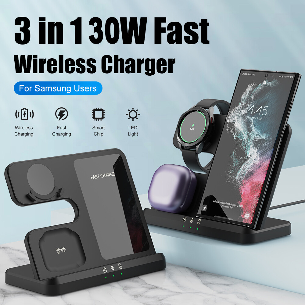 in Wireless Charger Stand for Samsung Galaxy S23 S22 21 Galaxy Watch  5/4/3/2