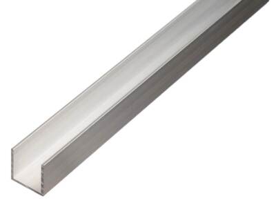Alberts U-Profil, Aluminium Silber, klemmbar, Länge 1 m, 2 m, verschiedene Maße