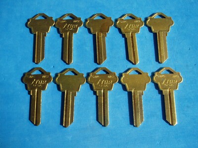 LOT OF TEN LOCKSMITH WK2 KEY BLANKS FITS ARROW 5-PIN SOLID BRASS MADE IN USA