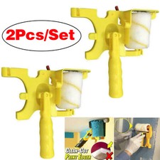 2Pcs/Set Clean-Cut Paint Edger Roller Brush Safe Tool for Home Room Wall Ceiling