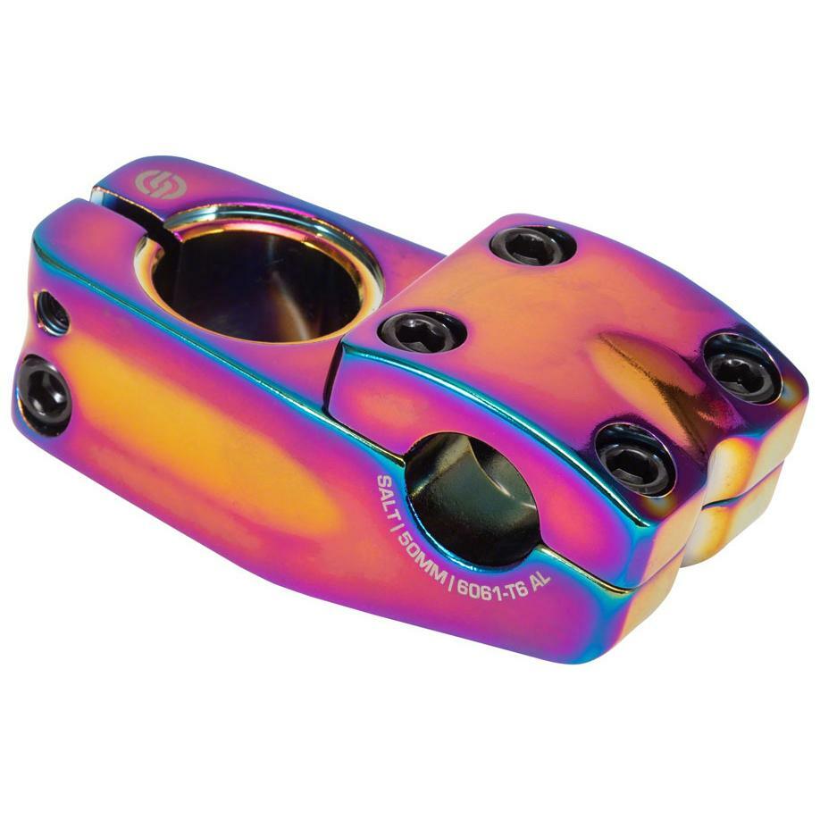 SALT BMX ZION BICYCLE TOPLOAD STEM OIL SLICK RAINBOW JET