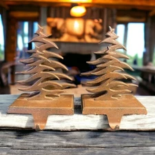 set of 2 Christmas tree Stocking Holder  2D Trees