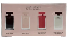 Narciso Rodriguez For HER FLEUR PURE MUSC mini perfume set 4x 7.5ml/0.25 Edp Edt