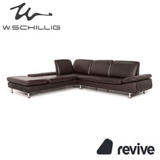 Willi Schillig Loop Leder Ecksofa Braun Dunkelbraun Funktion Sofa Couch #12515