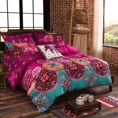 Indian Paisley Mandala Duvet Cover Pillow Cases Quilt Cover All Size Bedding Set
