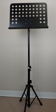 Hisonic 7112 Tripod Adjustable Orchestra Sheet Music Stand Black