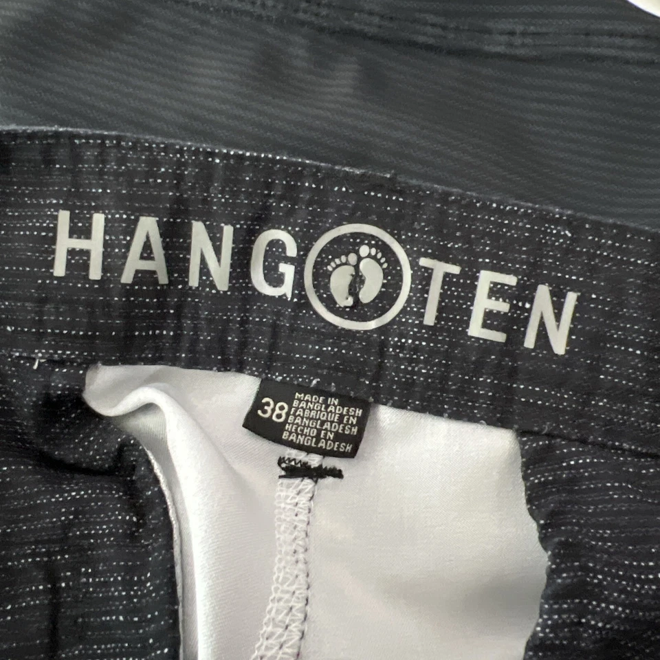 Hang Ten Shorts Men 38 Black Pinstripe Swim Beach Activewear Athletic Bottoms - Image 3 of 4