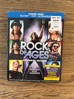 Rock Of Ages Extended Edition Blu-Ray DVD UltraViolet Combo Pack