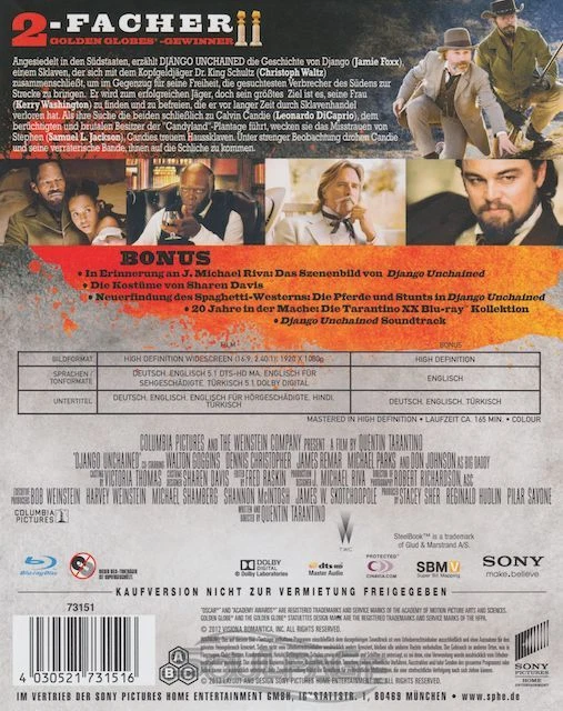 Django Unchained [Steelbook] [Blu-ray] NEU / sealed - Bild 3 von 3
