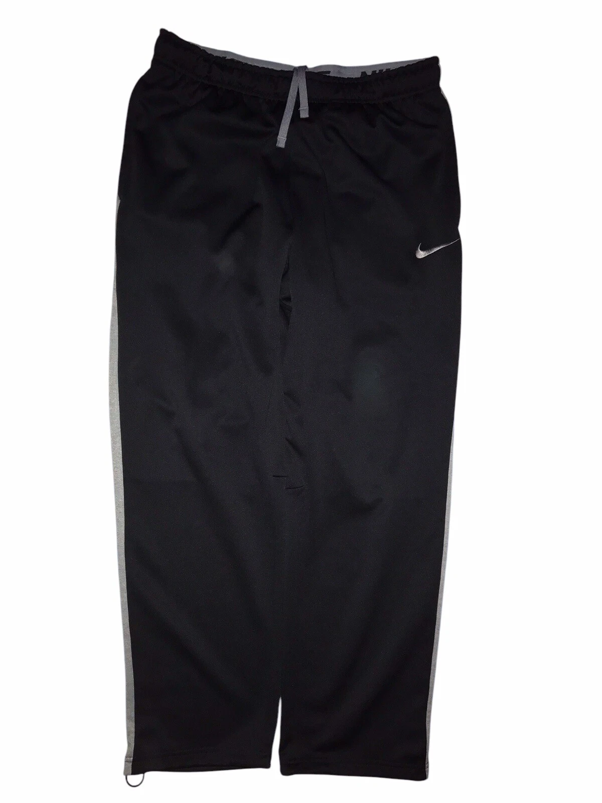 Pantaloni Nike XL neri grigi ThermaFit Swoosh con coulisse jogger pantaloni della tuta larghi C1