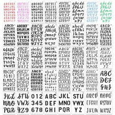 36 Pieces Letter Stencils, 4 x 7 Inch Alphabet Stencil Reusable Plastic Numbe...