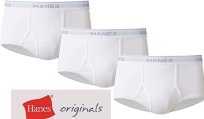 Hanes  Fresh IQ Brand Men's White Briefs Underwear, 3 Pack, Sizes S-3XL