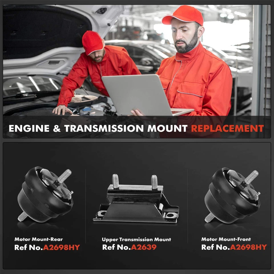 3pcs Engine Motor & Transmission Mount for Ford Ranger 1985-1997 2.0L 2.3L B2300 - Image 2 of 4