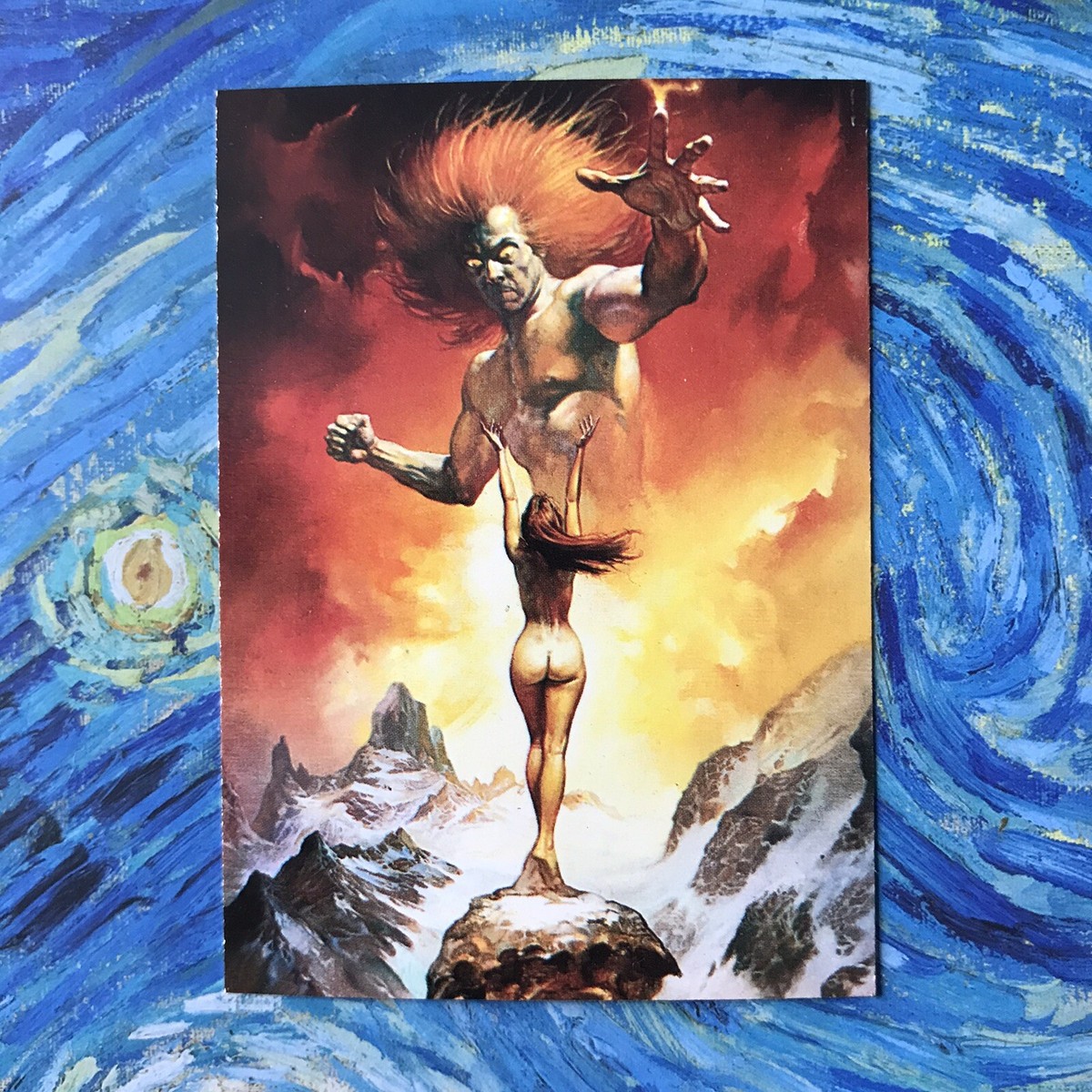 IN THE MOONS OF BOREA ( 1978 ) BORIS VALLEJO ART 2A5 FANTASY