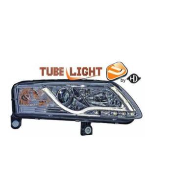 Xenon Scheinwerfer Set für Audi A6 C6 4F 04-08 Tube Lights LED Tagfahrlicht R87