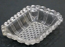 1800's Antique CODDINGTON 42-4-3 Glass OVAL MASTER SALT Dish Dip Cellar EAPG