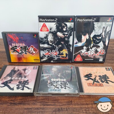 PlayStation Tenchu 1 2 3 Shinobi Gaisen Hyakusen Kurenai Set Sony PS1 PS2 Japan