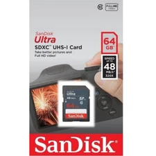 SanDisk Ultra 48MB/s 64GB Class 10 SD SDHC SDXC 320X UHS-I HD Flash Memory Card