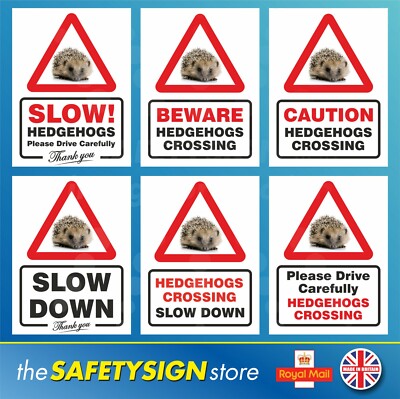 Slow Hedgehog Warning Sign Wheelie Bin Sticker - View #5