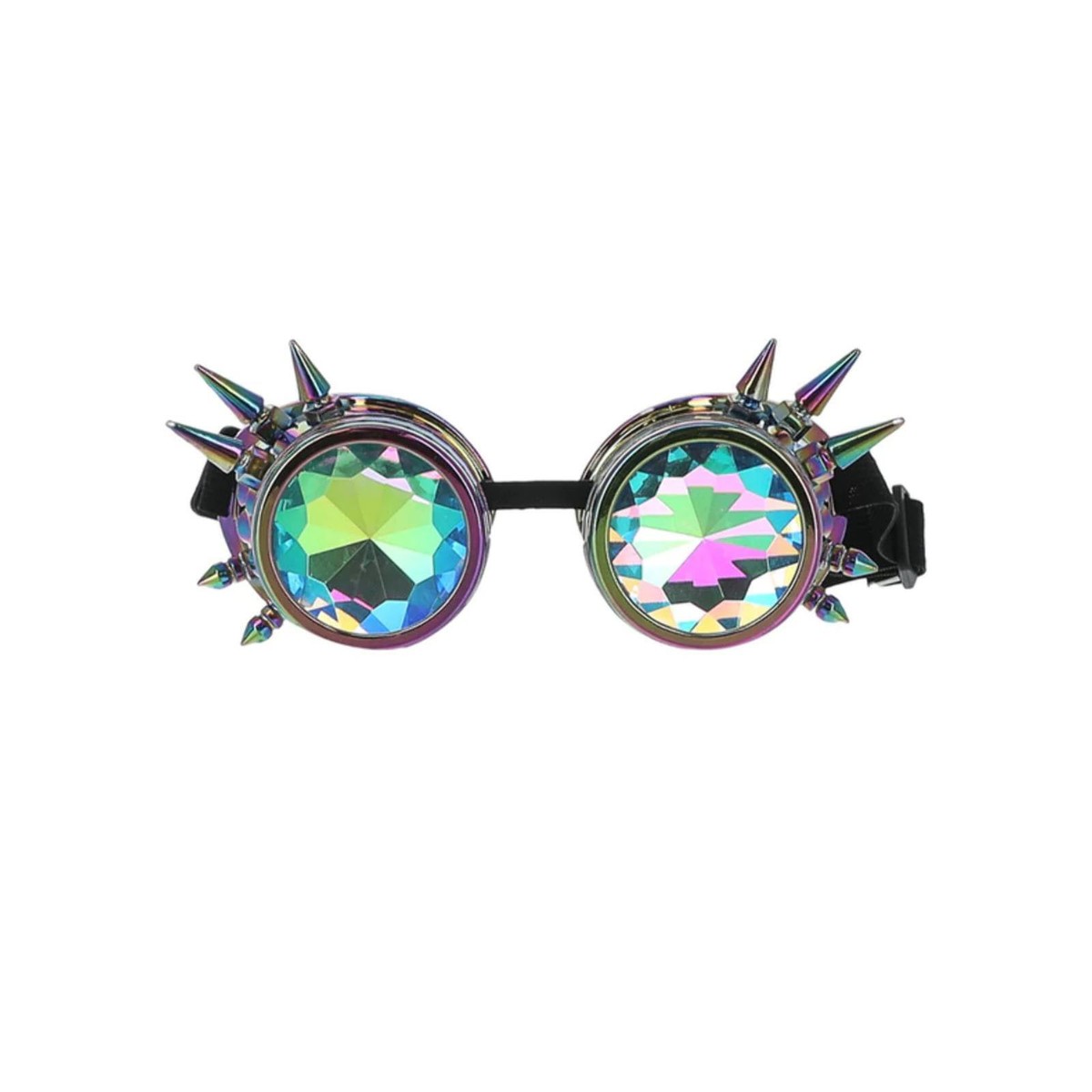 Fever Studded Rainbow Festival Goggles Adult Fever Studded Rainbow Festival Goggles Adult