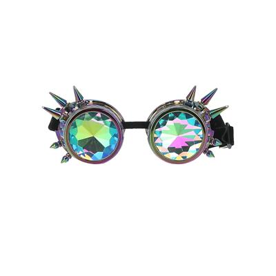 Fever Studded Rainbow Festival Goggles Adult Fever Studded Rainbow Festival Goggles Adult