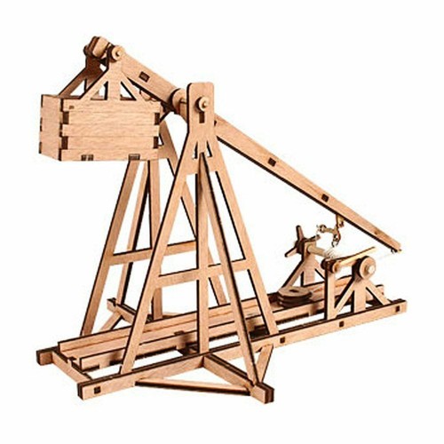 Desktop Wooden Model Kit Trebuchet by YOUNGMODELER - Afbeelding 1 van 9