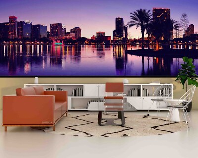 3D Cityscape Night Scene Self-adhesive Removable Wallpaper Murals 48