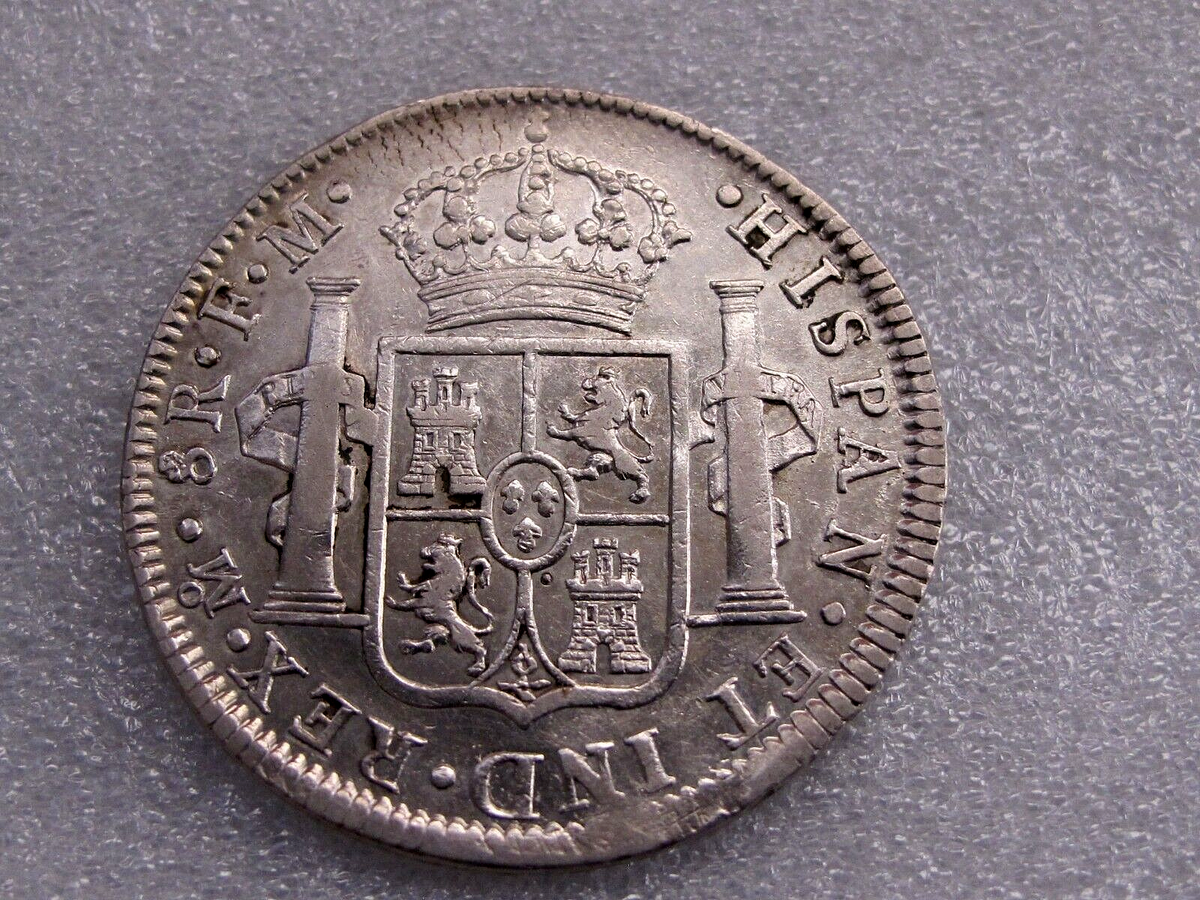 1798 Colonial Mexico Silver Coin Crown 8 Reales Charles IV FM-Mo