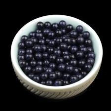 50pcs 4mm Natural Blue Sand Stone Round Ball Shape No Hole Beads Wholesale