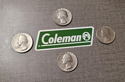 #ad #ad Coleman Sticker Decal quot;NEWquot; GREEN amp; WIDER Edition. $2.35