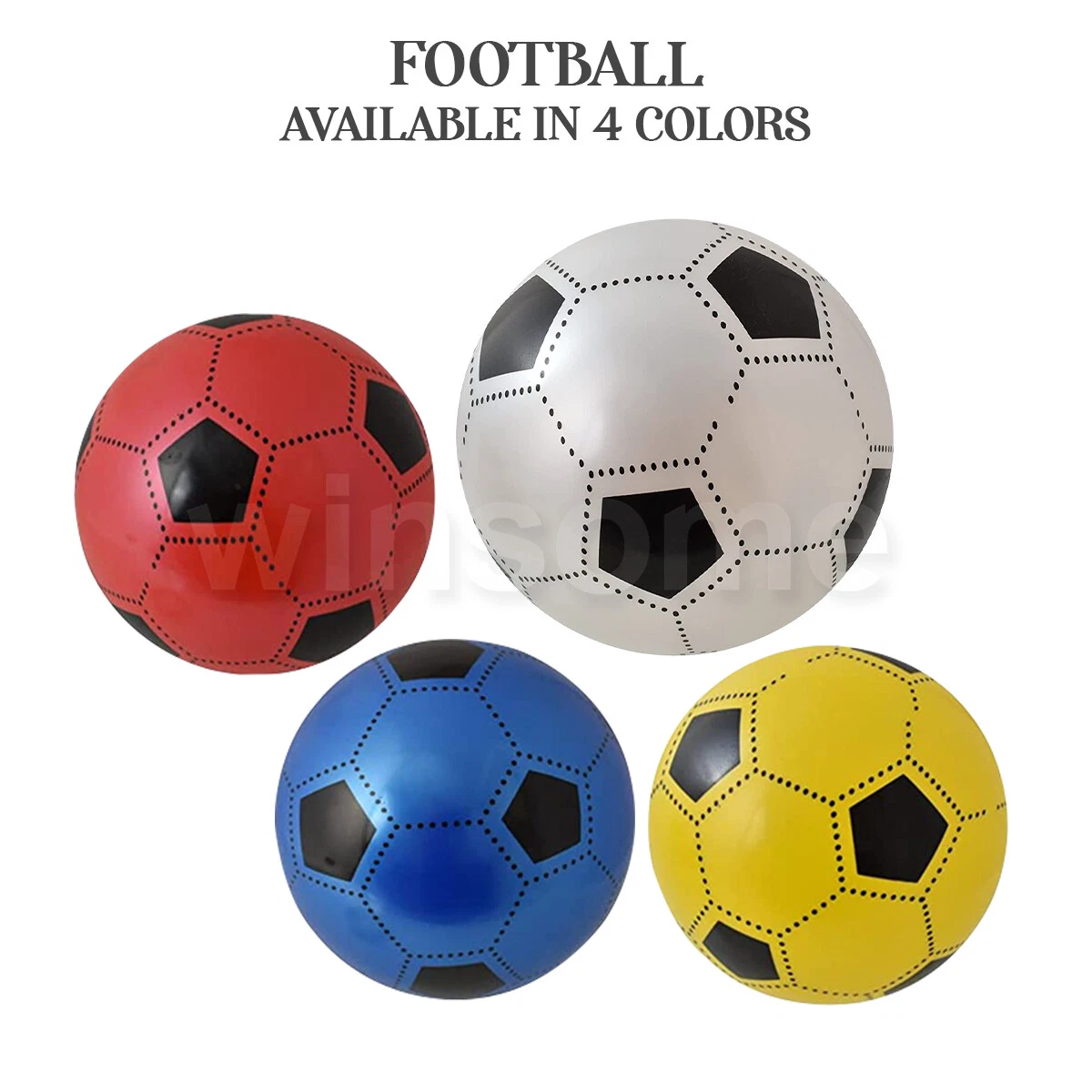 Super Foot Bowl Toy Kids Football Pu Solide Non-gonflable Ballon