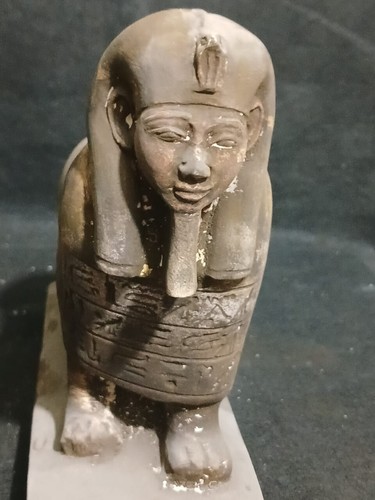 Antichi manufatti egizi di rara statuina autentica di grande sfinge a.C. - Foto 4 di 16