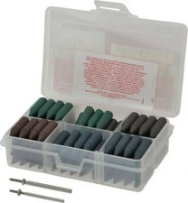 Made in USA 102 Piece Rubberized Abrasive Point Set Includes 2 Mandrels & 100...