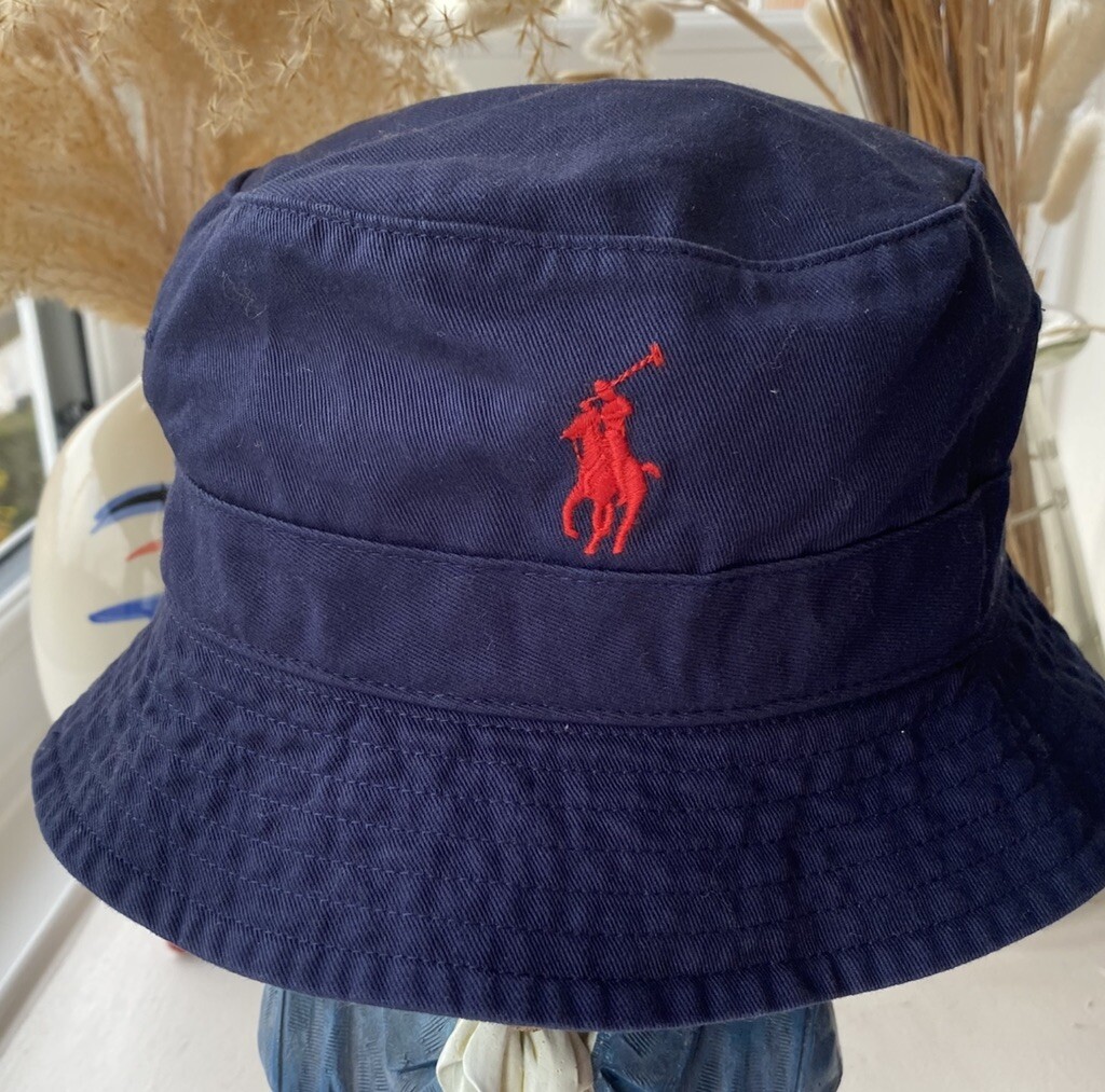 Ralph Lauren Mens Navy Bucket Hat Size S/M Bnwt UK - Main Image