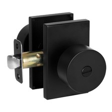 HOSOM Matte Black Door Knob, Privacy Door Knob with Lock, Keyless Interior Do...
