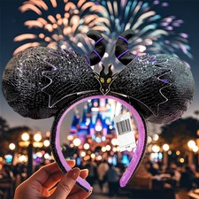 Disney Resort Maleficent Sleeping Beauty Dragon Headband Resort Minnie Ears NWT