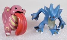 TOMY Pokemon Figure ~ Lickitung & Golduck ~ CGTSJ Nintendo 2" Original