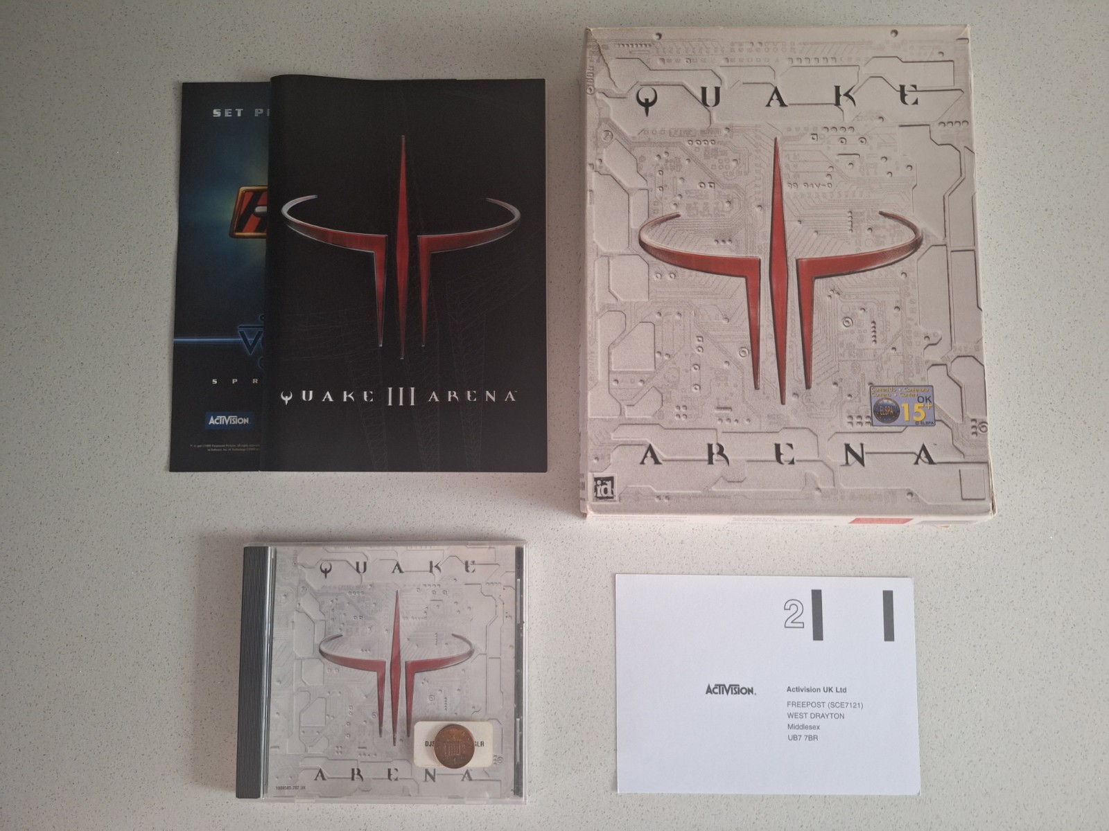 Quake 3 Arena PC CD-ROM Big Box Game with Manual