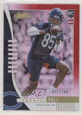 2019 Panini Absolute Rookie Red Spectrum 55/100 Emanuel Hall #148 Rookie RC db5