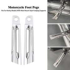 Hollow Male Mount Chrome Foot Rest Peg For Harley Touring Sportster Dyna Softail