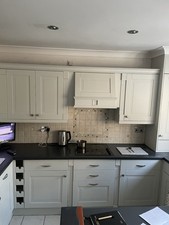 Solid Oak Kitchen Doors. 18mm Thick. Painted. Excellent Condition.  No Units.