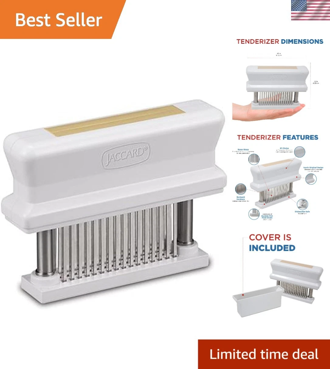 48-Blade Stainless Steel Meat Tenderizer: Juicy & Flavorful Cooking Essential
Opens in a new window