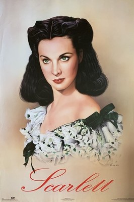 Scarlett O'Hara Vivian Lee  Gone With The Wind Rare 1992 Vintage Poster 23 X 35