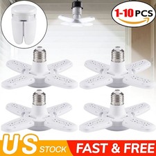 1-10x E27 LED Garage Light Bulb Workshop Lamp Deformable Ceiling Fixture Lights