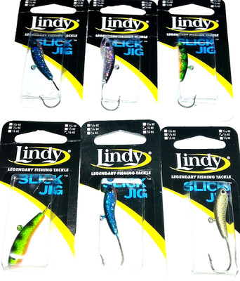 Lindy Tackle 3/8 & 1/4 Slick Ice Jigs  (Lot of 6-J3814-04)