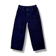 Janie and Jack Boys Pants Size 4 Navy Corduroy Straight Leg Adjustable Waist